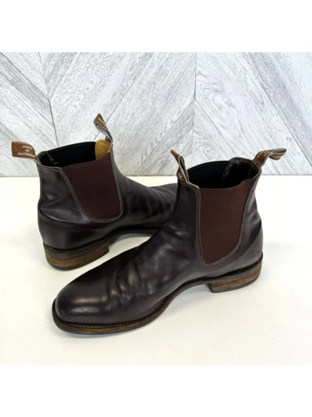R.M. WILLIAMS Craftsman Chelsea Boots Mens Size AU/UK10 - US 11 Brown Leather